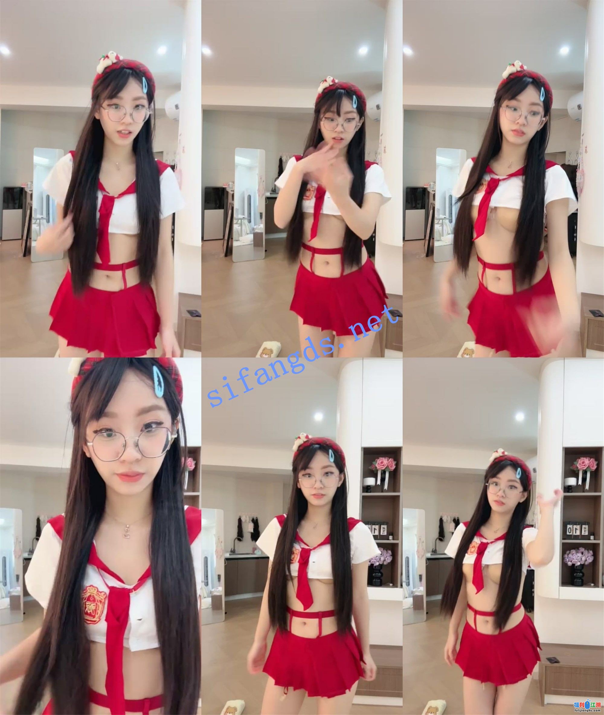 经典斯文女孩~【精品粉宝宝】学生装制度~太美了~道具自慰【2.29G】